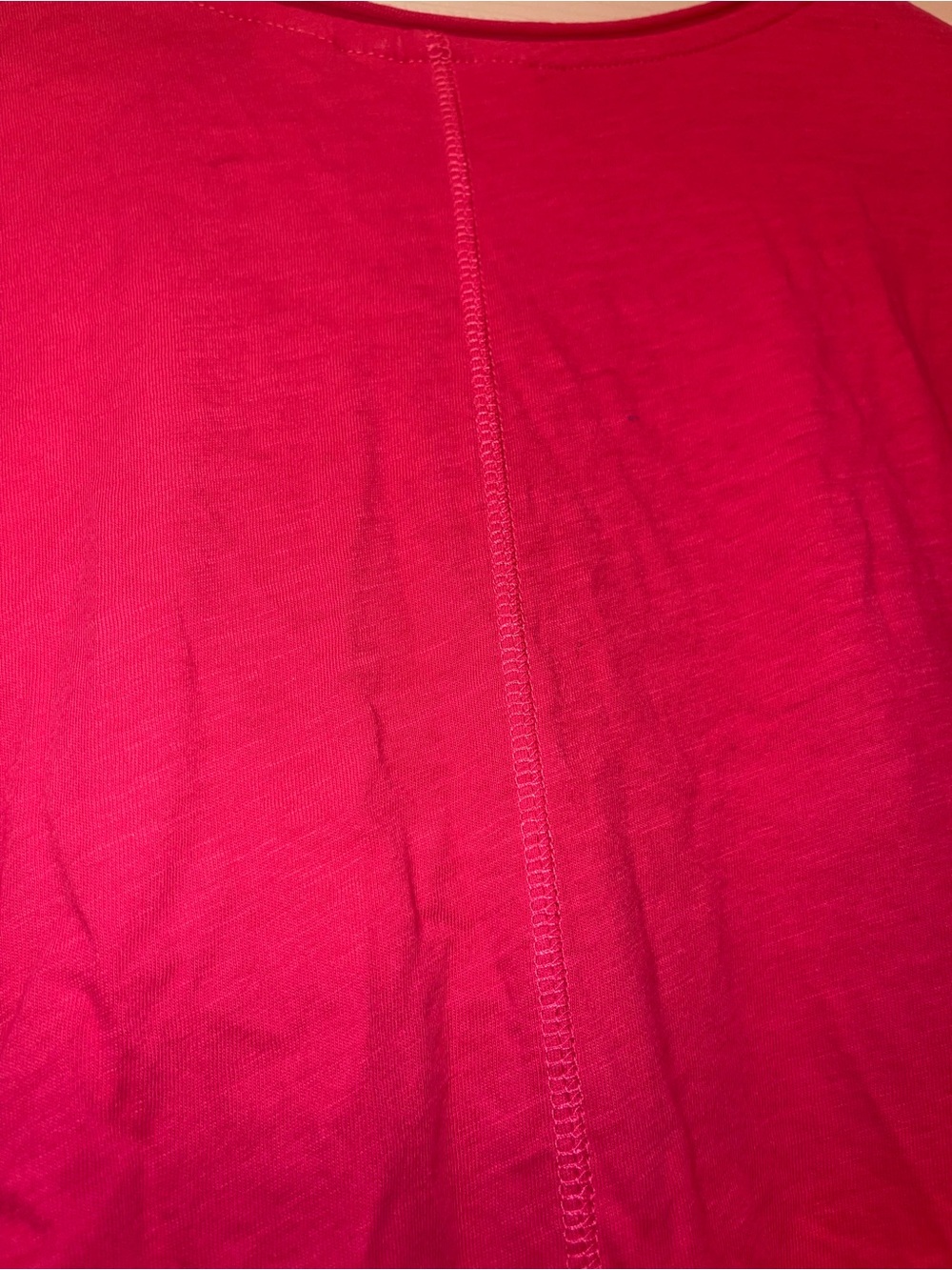Kiwi Fresh Size XL Pink Fuchsia Pineapple Palm Tree Cap Sleeve Tee - Picture 6 of 11